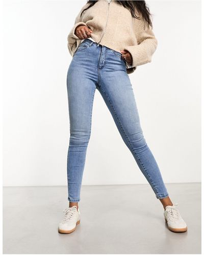 Vero Moda Jean skinny taille haute - clair - Bleu
