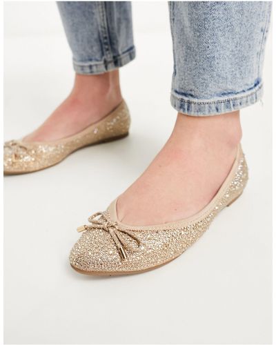 River Island Womens Beige Slingback Ballerina Shoes - 6