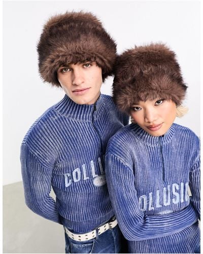Collusion Ultimate Faux Fur Hat - Blue