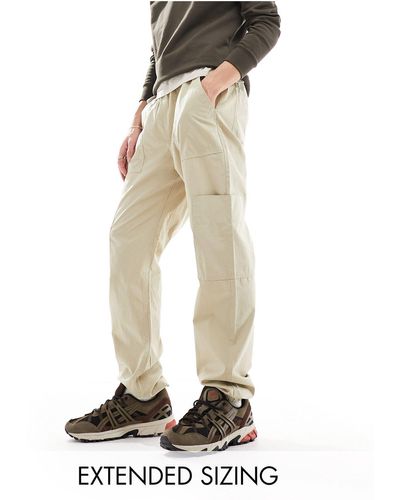 ASOS Pull On Cargo Trackies - Natural