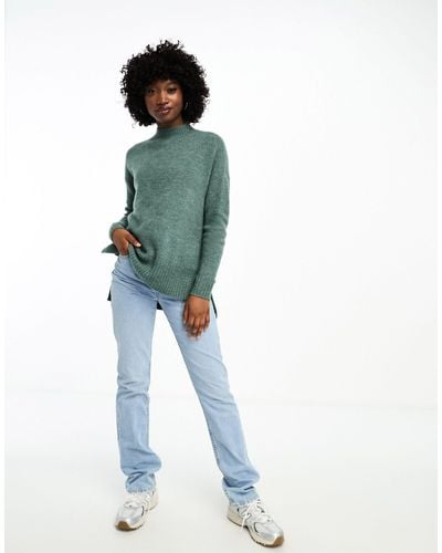 Vero Moda Longline Knitted Sweater - Blue