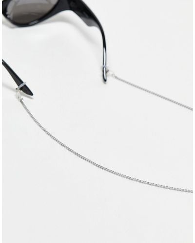ASOS Waterproof Stainless Steel Sunglasses Chain - White