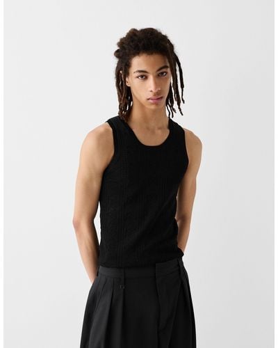 Bershka Collection Knitted Vest - Black