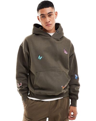 Good For Nothing Co-ord Print Hoodie - Grey