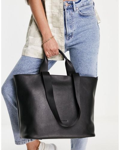 Smith & Canova Smith & Canova Leather Tote Bag - Black