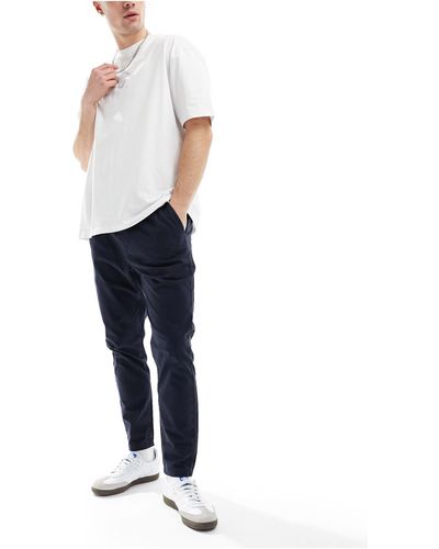 Another Influence Cotton Twill Tapered Trousers - Blue