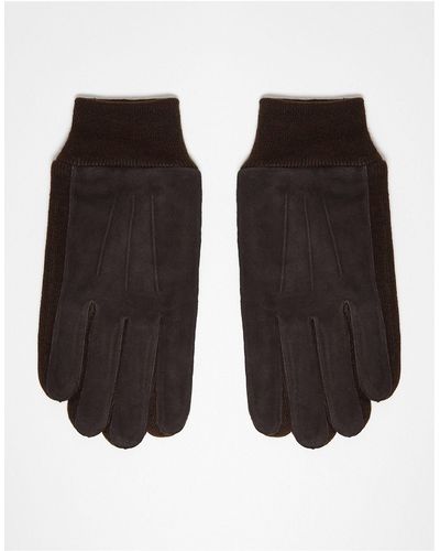 Barneys Originals Suede Gloves - Black