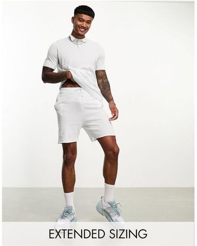 ASOS Co-ord Knitted Lightweight Cotton Shorts - White