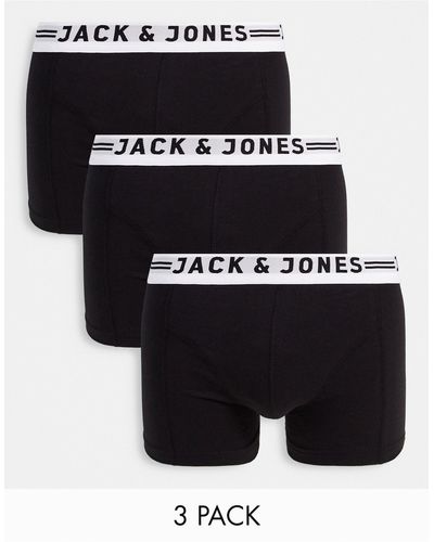Jack & Jones 3 Pack Trunks - Black