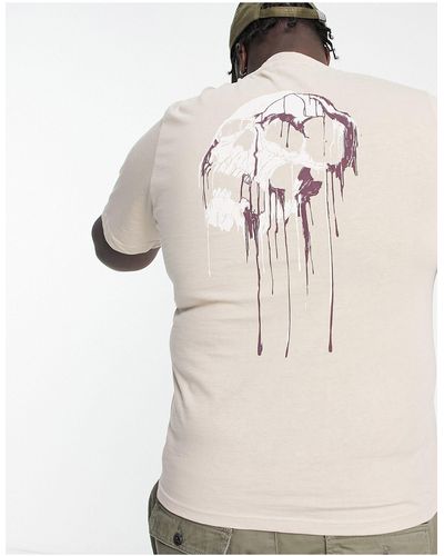 Bolongaro Trevor Plus - t-shirt color avena con disegno sciolto - Bianco