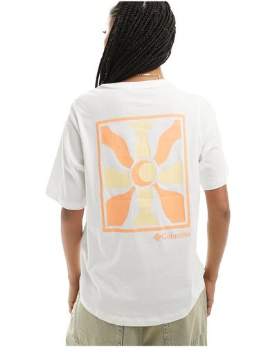 Columbia North casces - t-shirt imprimé dans le dos - Blanc