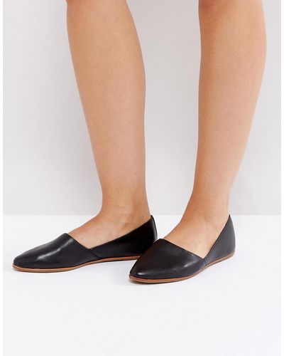 ALDO Blanchette Leather Flat Shoes - Black