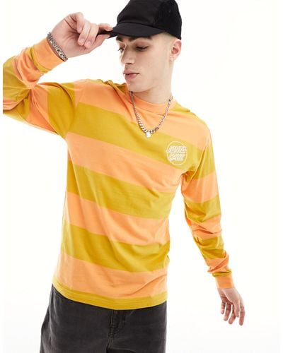 Santa Cruz Bold Stripe Long Sleeve T-shirt - Yellow