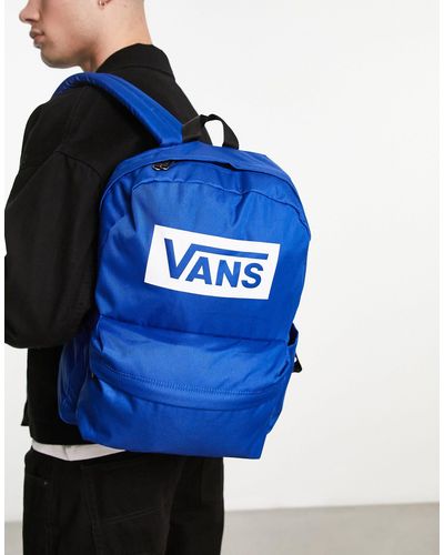 Vans Old skool - sac à dos avec logo encadré - Bleu
