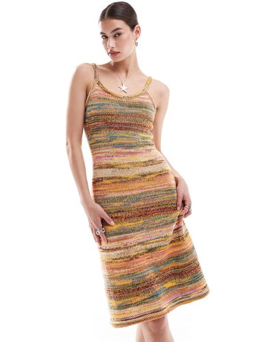 Urban Revivo Striped Knitted Maxi Dress - Multicolour