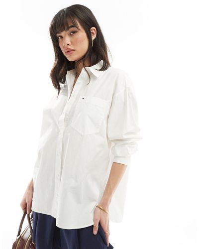 Tommy Hilfiger Essential Oversized Shirt - White