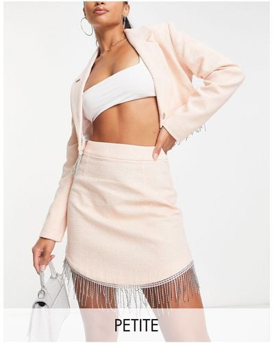 River Island Co-ord Diamante Trim Mini Skirt - Pink
