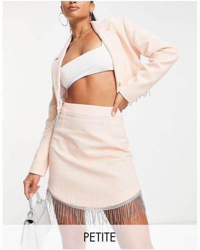 River Island Mini-jupe d'ensemble avec finition à strass - Rose