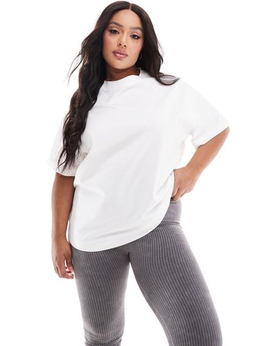 ASOS 4505 Curve Icon Boxy Heavyweight Oversized T-shirt With Quick Dry - White