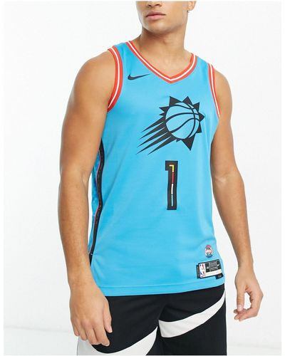 Nike Basketball Nba Pheonix Suns Dri-fit City Edition Jersey Vest - Blue