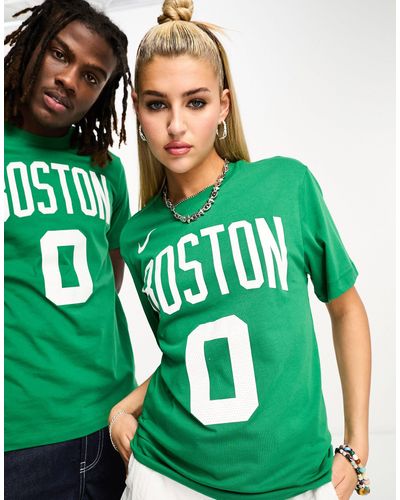 Nike Basketball Nba Boston Celtics - Unisex T-shirt Met Jayson Tatum Graphic - Groen
