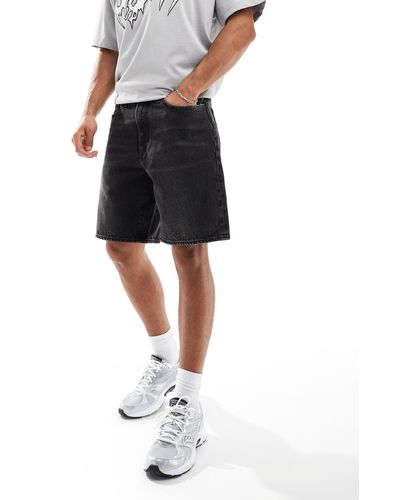 Levi's – 468 – locker geschnittene jeans-shorts - Schwarz