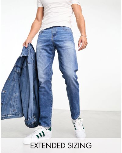 ASOS Jeans slim medio slavato - Blu