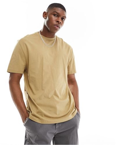 ASOS Relaxed Fit Crew Neck T-shirt - Natural
