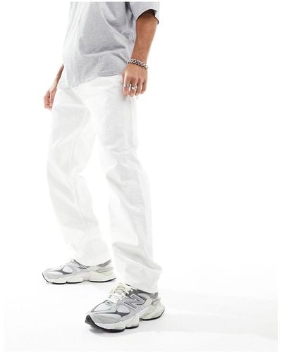 Calvin Klein Jeans dritti stile anni '90 lavaggio chiaro - Bianco