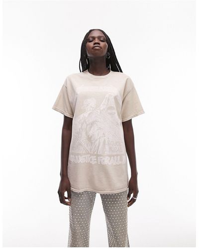 TOPSHOP Metallica Oversized Graphic Tee - White