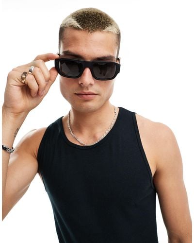 Quay Quay - nightcap - occhiali da sole a mascherina polarizzati opaco - Nero