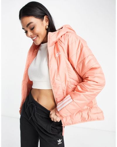 adidas Originals Adidas Outdoor Itavic Hooded Light Puffer Jacket - Pink