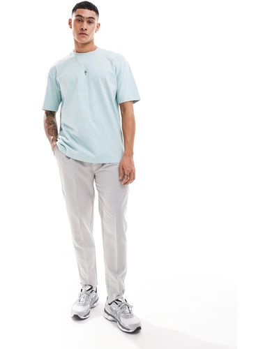 Hollister T-shirt coupe carrée épais à rayures - /vert - Bleu