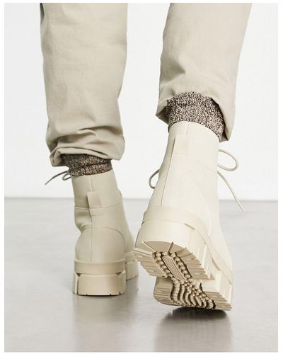 Bershka Chunky Hiker Boots - White