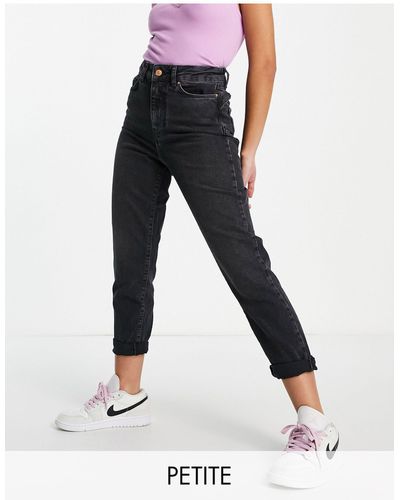 New Look – taillenformende mom-jeans - Schwarz