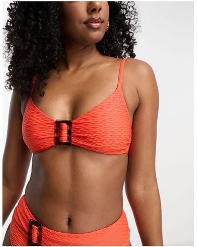 DORINA – sarawak – strukturiertes triangel-bikinioberteil - Orange