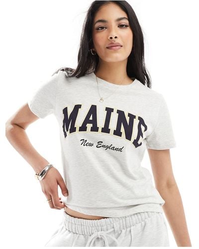 New Look Maine Cropped T-shirt - White