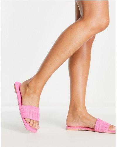 SIMMI Simmi london – flache sandalen aus frottee - Pink