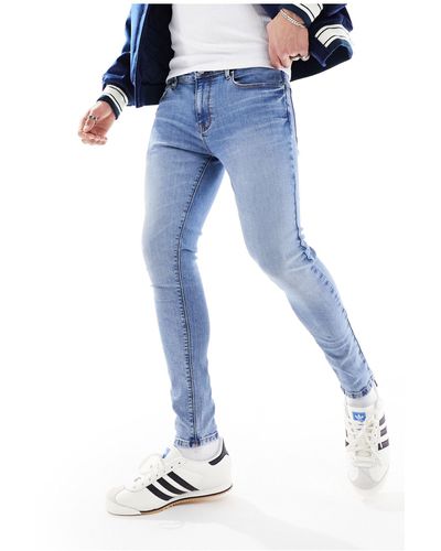 ASOS Spray On Jeans With Power-stretch - Blue