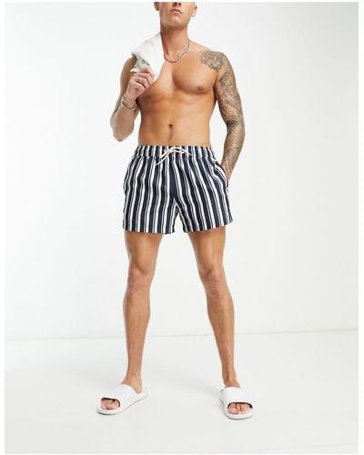 New Look Stripe Swim Shorts - White