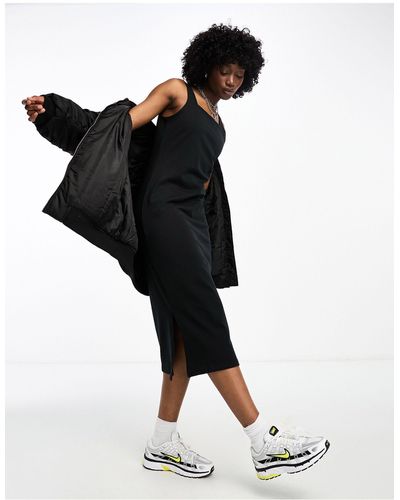 Nike Midi Cami-jurk Van Jersey - Zwart