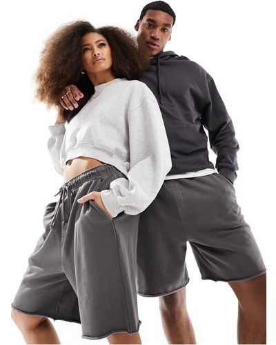 ASOS Unisex Oversized Shorts - Gray