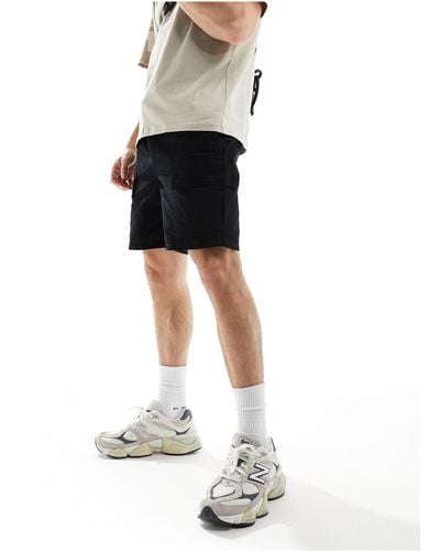 Another Influence Cotton Twill Cargo Shorts - White