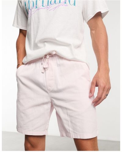 Only & Sons Pull On Twill Shorts - White