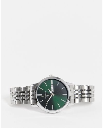 Sekonda Unisex Horloge Met Groene Wijzerplaat - Metallic
