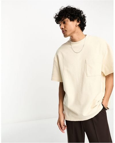 Weekday Great Structured T-shirt - Natural