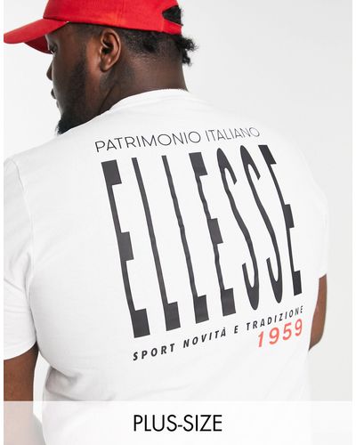 Ellesse Plus - T-shirt Met Print Op - Wit