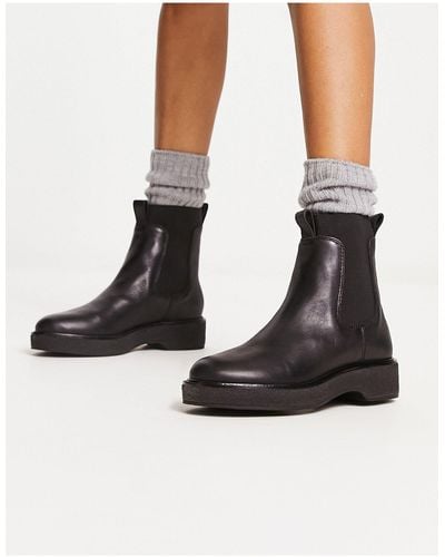 Madewell Leather Chunky Chelsea Ankle Boot - Black