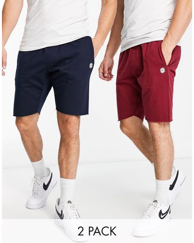 Le Breve – jersey-shorts - Rot