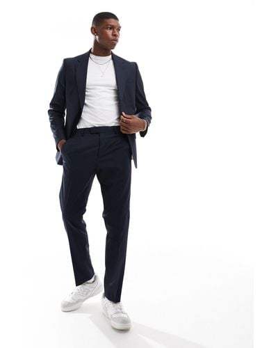 River Island Skinny Suit Trousers - Blue